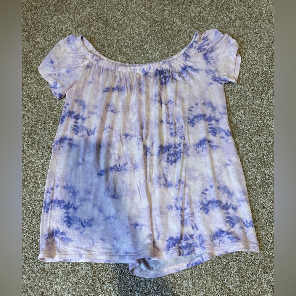Hollister Tie-Dye Off the Shoulder top